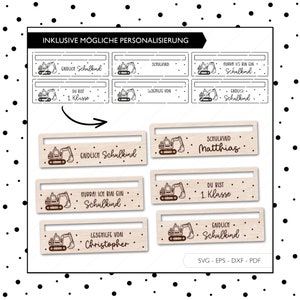 Fichier laser aide à la lecture sac d’école inscription scolaire SVG EPS DXF cadeau d’écolier retour à l’école pelle laser découpé téléchargement numérique 254