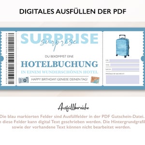 Personalisierter Gutschein Hotel Ticket PDF Download Hotel Reservierung Gutscheinkarte Bearbeitbare Gutscheine Zum Ausdrucken Zum Ausfüllen Bild 6