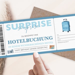 Personalisierter Gutschein Hotel Ticket PDF Download Hotel Reservierung Gutscheinkarte Bearbeitbare Gutscheine Zum Ausdrucken Zum Ausfüllen Bild 4