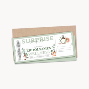 Personalized Voucher Wellness Ticket PDF Download Wellness Voucher Voucher Card Editable Vouchers To Print & Fill Out