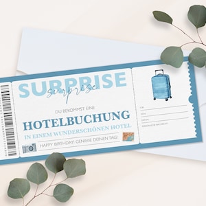 Personalisierter Gutschein Hotel Ticket PDF Download Hotel Reservierung Gutscheinkarte Bearbeitbare Gutscheine Zum Ausdrucken Zum Ausfüllen Bild 3