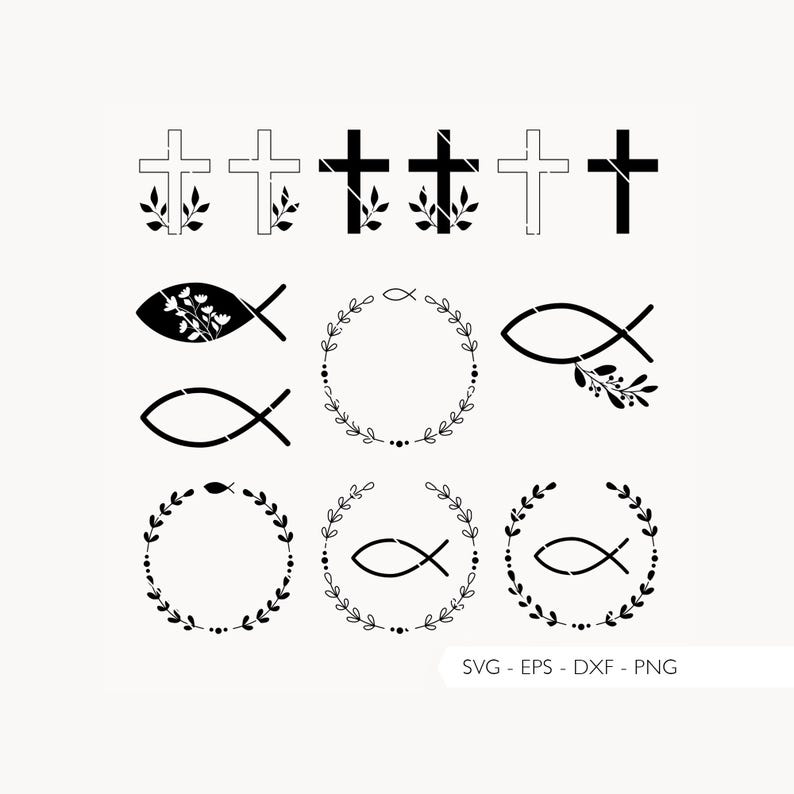Plotter File Baptism Communion Confirmation SVG EPS DXF PNG | Vector ...