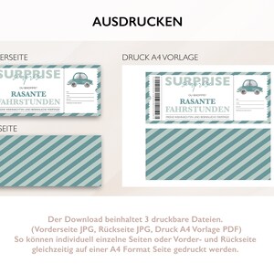 Personalized Voucher Driving Lesson Ticket PDF Download Christmas Driving School Voucher Card Vouchers To Print To Fill Out image 7