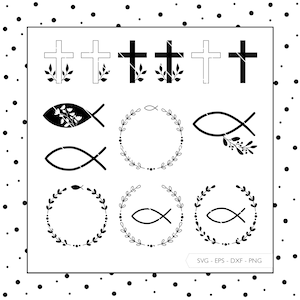 Plik plotera potwierdzenie chrztu komunii SVG Eps DXF PNG | Pliki plotera wektorowego Niemiecki ploter laserowo wycinany winylowo Digital Download v13