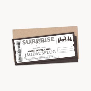Personalized Voucher Hunting Ticket PDF Download Hunting Voucher Excursion Voucher Card Editable Vouchers To Print & Fill Out