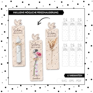 Fichier laser invité cadeau confirmation communion baptême confirmation SVG EPS PDF sac de fête décoration de table découpé au laser téléchargement numérique 867