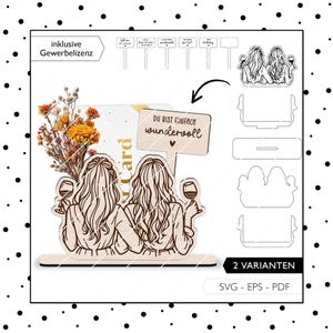 Laser file Best Friend SVG Birthday Gift Idea Voucher Packaging Cash Gift Laser Cut Incl. Business License 930