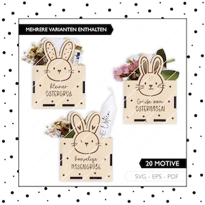 Fichier laser Boîte cadeau de Pâques SVG panier emballage cadeau Pâques Lapin de Pâques Laser Cut Digital Download 882