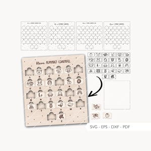 Arquivo a laser Alfabeto Aprendizagem SVG DXF ABC Quadro de Aprendizagem Letras para Alunos Presente de Aprendizagem Volta às Aulas Matrícula Laser Digital Download