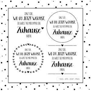 Plotterbestand inspringen SVG Eps DXF PNG | Home Home Belettering Gezegden Laserbestand Duitse vinyl Lasergesneden plotter Digitale download v36
