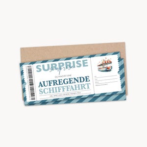 Voucher personalizado para bilhete de cruzeiro em PDF para download Vouchers editáveis para imprimir e preencher