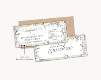 Personalized Voucher PDF Download | Voucher to Print and Fill Out | Gift Card | Editable Vouchers to Give Away