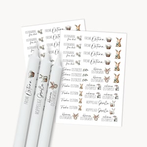 Plantilla PDF de tatuaje de vela de Pascua para velas Tobogán de agua Feliz Pascua para imprimir Velas Conejito de Pascua