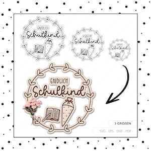 Archivo láser de regreso a la escuela signo SVG EPS DXF escuela niño corona corte archivo flores escuela cono escuela decoración corte láser descarga digital v348