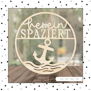 File laser Vieni in segno Maritim ancoraggio porta segno SVG EPS DXF porta corona taglio file file plotter Laser Cut Digital Download v230