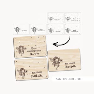 Laser file breakfast board fairy SVG EPS DXF breakfast board fairy board laser cut digital download v245