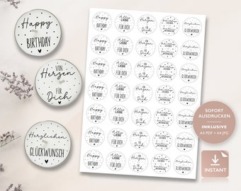 Tealight Messages Candle Tattoos Birthday | PDF template water slide film I birthday wishes tea light messages candles decorating 4