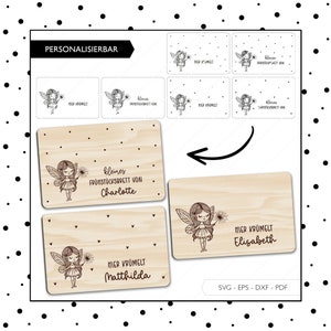Laserdatei Frühstücksbrettchen Brettchen Fee SVG EPS DXF Frühstücksbrett Fee Brett Laser Cut Digitaler Download v245