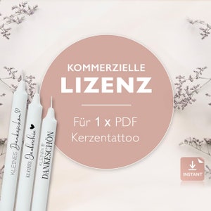 Commercial License 1 x PDF Candle Tattoos | Business license | Commercial License Candle Stickers | NOTE THE ORDERING PROCESS