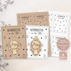 Druckvorlage Weihnachten PDF Vorlage Zum Ausdrucken Geschenkkarte Weihnachten Geschenk Verpackung PNG Plotterdatei Download Datei 796