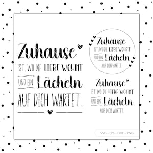 Plotterbestanden SVG Eps DXF PNG | Home Home Belettering Gezegden Clipart Plotterbestand Duits Vinyl Laserbestand Plotter Digitale Download 37