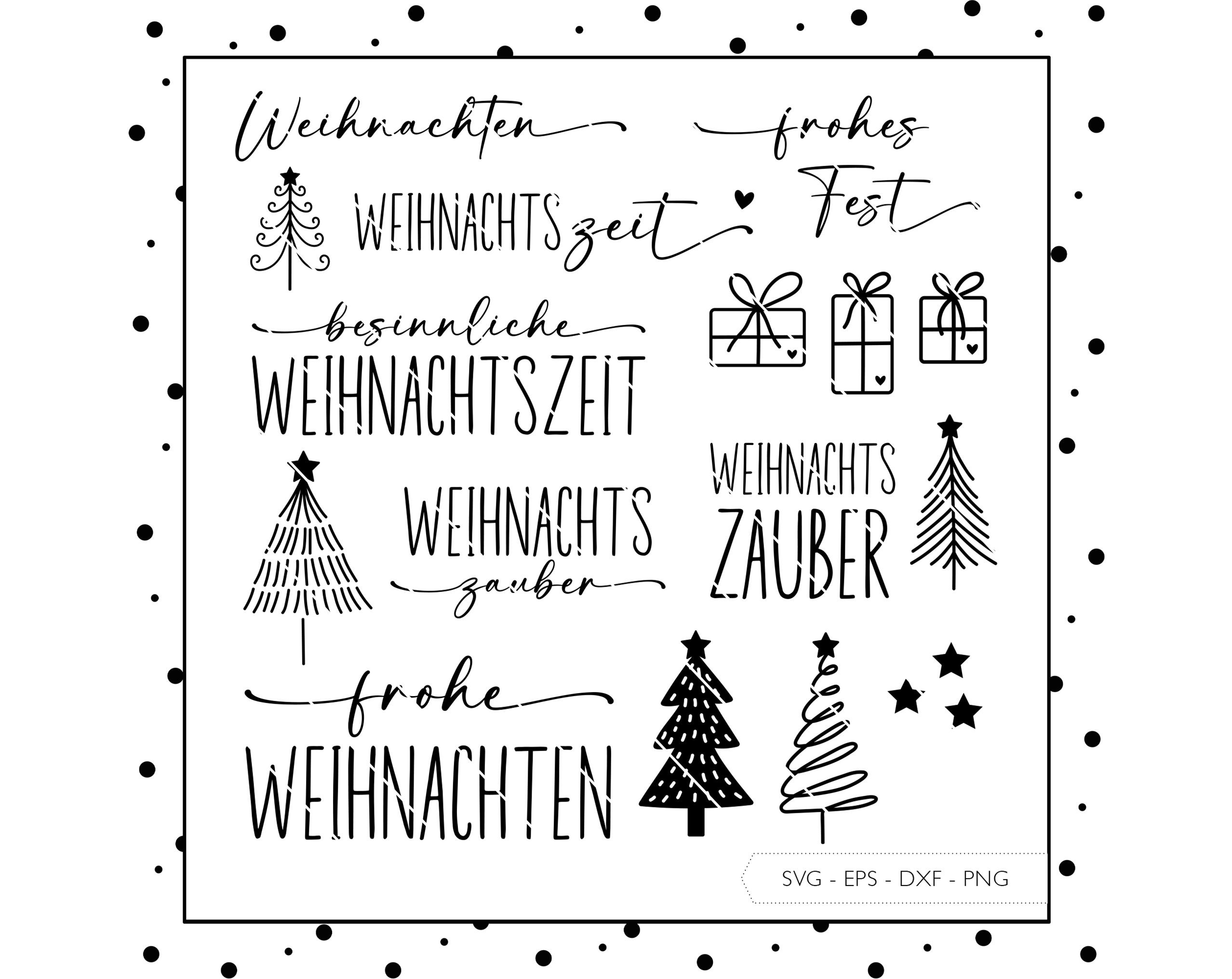 Plotter File Merry Christmas SVG Eps DXF PNG Vector Plotter Files ...
