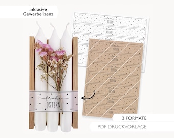 Banderole PDF Print Template Happy Easter Gift Banderoles PDF Template To Print Download 939