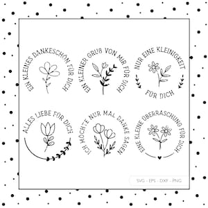 Plotter archivo embalaje regalos SVG Eps DXF PNG archivos de trazador vectorial letras flores alemanas círculo archivo láser dando refranes v43