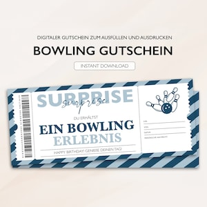 Personalisierter Gutschein Bowling Ticket Instant Download Bowling Bearbeitbare Gutscheine Zum Ausdrucken Und Zum Ausfüllen
