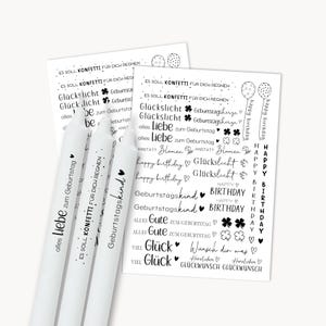 Tatuajes de velas de cumpleaños | Plantilla PDF para velas | Calcomanía al agua | Velas cónicas de Feliz Cumpleaños | Velas decorativas | Imprimible