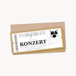 Personalized Voucher Concert Ticket PDF Download Concert Voucher Voucher Card Editable Vouchers To Print To Fill Out