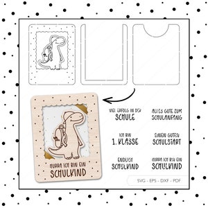 Archivo láser para regalo de regreso a clases, dinero, dinosaurio, SVG, EPS, DXF, cupón, matrícula escolar, titular de tarjeta de regalo, corte láser, descarga v188