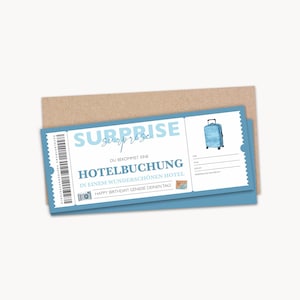 Spersonalizowany kupon na bilet hotelowy w formacie PDF do pobrania Karta kuponu rezerwacyjnego hotelu Edytowalne kupony do wydrukowania i wypełnienia