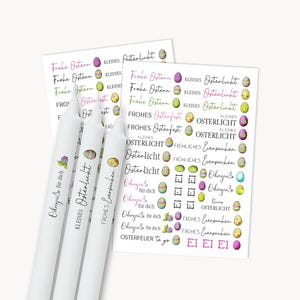 Kerzentattoos Ostern | PDF Vorlage Für Kerzen Wasserschiebefolie I Ostereier Osterfest Stabkerzen | Kerzen Dekorieren |  Zum Ausdrucken
