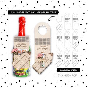 Archivo láser de regalo de dinero SVG, titular de dinero para el inicio de la escuela, tarjeta de regalo de inscripción escolar, etiqueta para botella, corte láser para escolares, descarga digital 1005