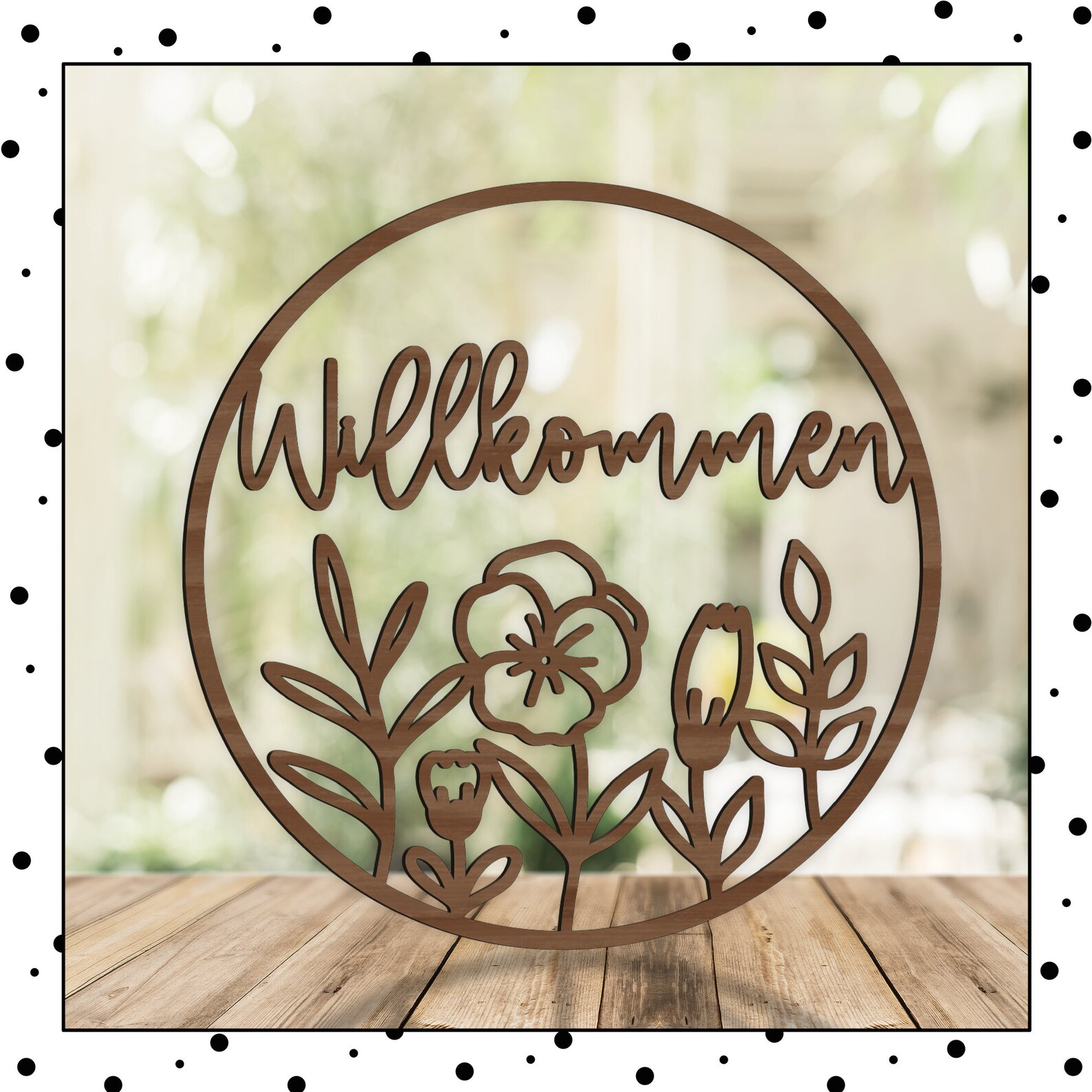 Laser File Welcome Sign Door Sign SVG EPS DXF Door Ring Wreath Cutting ...