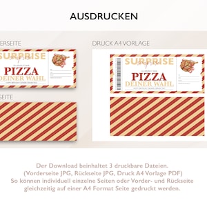 Personalized Voucher Pizza Ticket PDF Download Restaurant Dinner Editable Vouchers To Print And Fill Out image 7