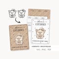 Laser file lucky charm SVG New Year's Eve with print template PDF template for printing gift card lucky charm with commercial license 778