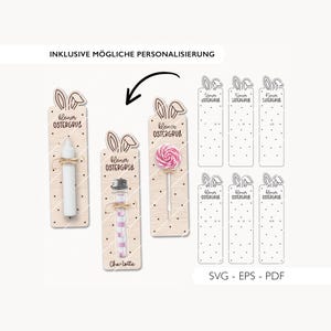 Laserdatei Ostern SVG EPS PDF Mitbringsel Ostern Tischdekoration Gastgeschenk Laser Datei 836