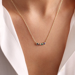 Mixed Shape Birthstone Necklace - Perfect for Mother's Day – The
