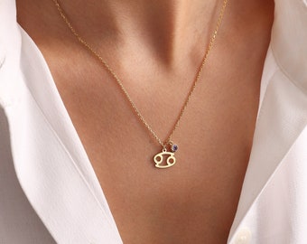 Sternzeichen Halskette • für meine Tochter Halskette • Schwester Halskette • Astrologie Halskette • Geburtstagsgeschenk für sie