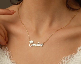 Personalized Sterling Silver Graduation Name Necklace Class of