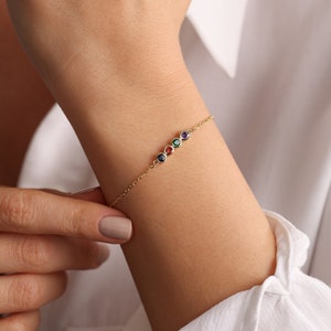 Birthstone Bracelet • Family Birth Stone Bracelet • Grandma Bracelet • Mothers Bracelet •