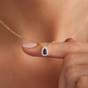 Sapphire Necklace • September Birthstone Necklace • Birth Stone Necklace • Birth Month Necklace • Mothers Day Gifts