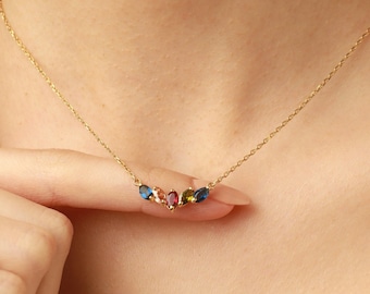 Family Birthstone Necklace • Birthstone Necklace • Birth Stone Necklace • Birthstone Necklace for Mom •