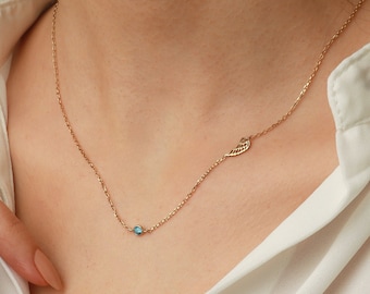 Memorial Necklace • Birthstone Necklace • Miscarriage Necklace • Angel Wing Necklace with Birthstone • Sentimental Mothers Necklace •
