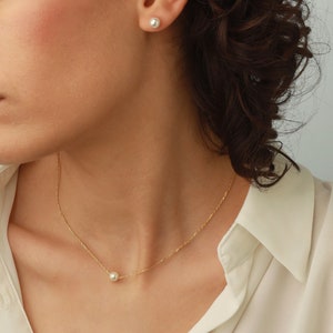 Single Pearl Necklace - Etsy