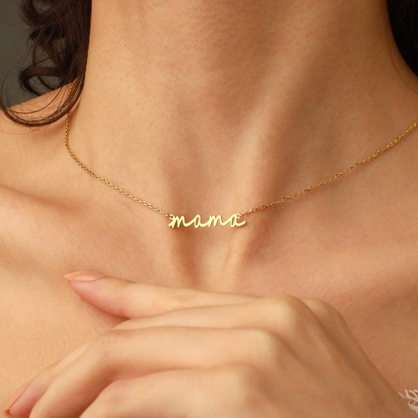 Mama Necklace • Gold Mom Necklace • Mothers Necklace • New Mother Necklace • Push Present Necklace  • Mothers Day Gifts