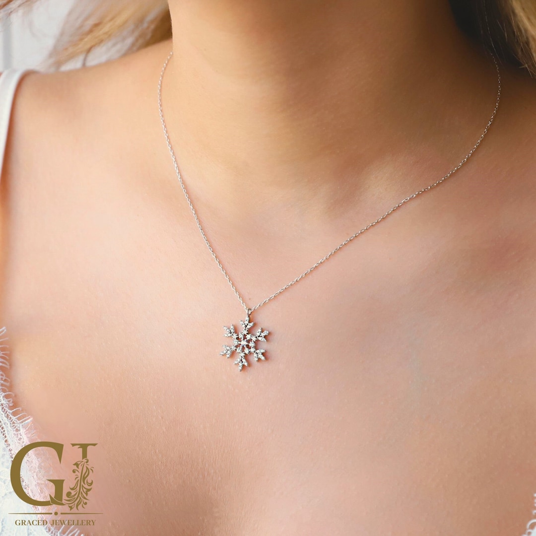 Snowflake Necklace • Sterling Silver Snowflake Necklace