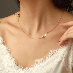 Name Necklace • Custom Name Necklace • 14k Gold Name Necklace  •